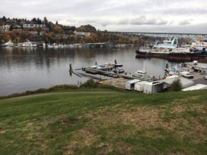 View of the marina at Gas Works Park in Wallingford